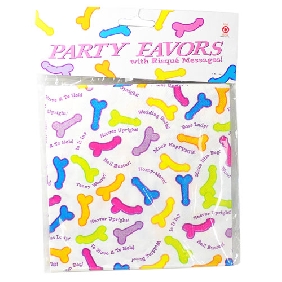 PECKER PARTY NAPKINS, 8 PCS IN POLYBAG WITH HEADER