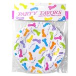 PECKER PARTY PAPER PLATES, 6 PCS IN POLYBAG WITH HEADER.