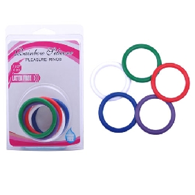 Silicone Cock Ring Kit ( 5 Rings a Pack )