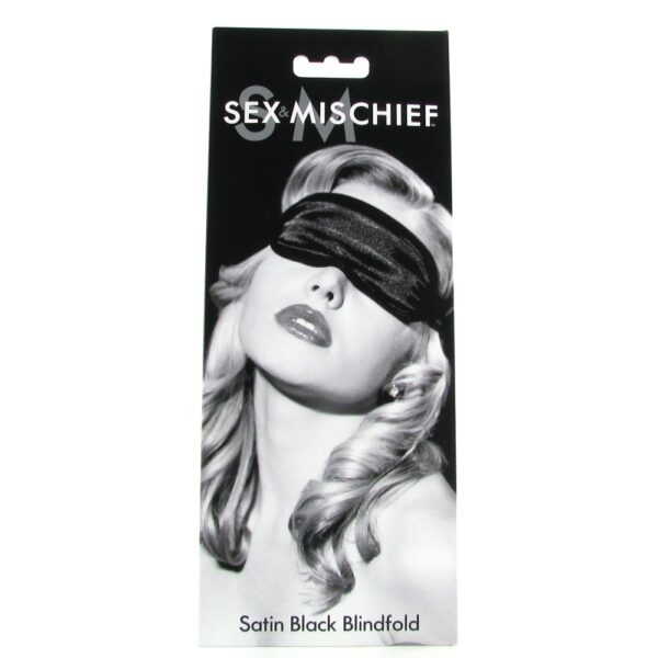 Sex & Mischief Satin Blindfold in Black