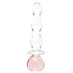 "Heart of Glass Dildo – Ripple-Textured Glass Massager | Buy in Jamaica at Aura Viibe"