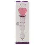 Crystal Heart of Glass Dildo in Pink
