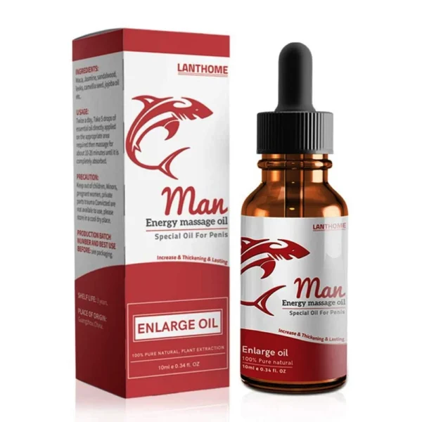 Massage oil for men Jamaica - Lanthome Man 10ml bottle and box