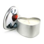 Edible Massage Oil Heart Candle 4.7oz In Strawberry