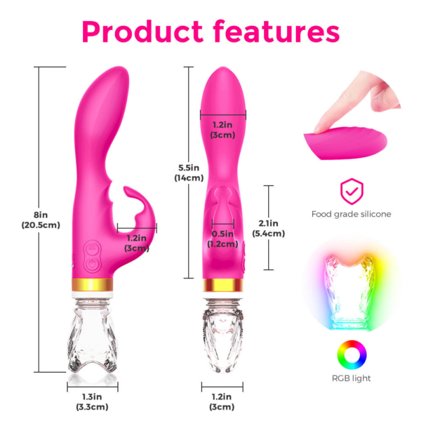 Av Glass Bottom Rabbit Vibrator - Image 2