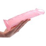9.5'' Clear Pink Realistic Dildo