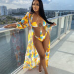 Chiffon Swimsuit Two-Piece Set