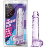 BLUSH NATURALLY YOURS 7" CRYSTALLINE DILDO - AMETHYST