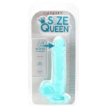 Size Queen 6 Inch Jelly Dildo in Teal