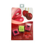 Couple Using Dice: "Couple enjoying a romantic evening while rolling Intimacy Dice to explore fun actions and locations."