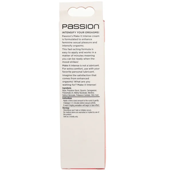 Passion Make Intense Warming Cream in 1.5oz/44ml Passion Pals - Image 3