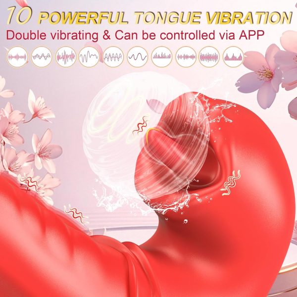 Vibrator Tongue Dildo | 3-in-1 Vibrator with APP Control - Image 4