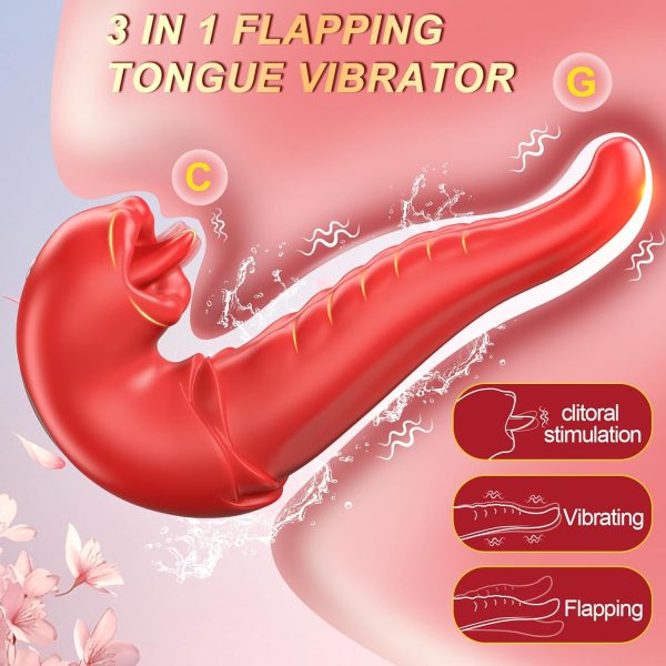 Vibrator Tongue Dildo | 3-in-1 Vibrator with APP Control - Image 2