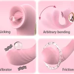 2-in-1 Vibrating Egg featuring licking and vibration functions for enhanced pleasure.