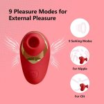 Loving Heart Clitoral Sucker - Elegant heart-shaped design for intense pleasure and stimulation, featuring USB recharge and splash-resistant quality.