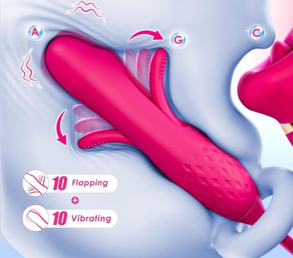 "Ecstasy Tongue Licking Suction Vibrator in vibrant colors, designed for ultimate pleasure with realistic sensations and customizable settings."