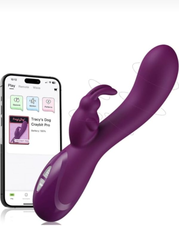 “Craybit Pro deep penetrating rabbit vibrator featuring app control, triple stimulation, and waterproof design, ideal for G-spot and A-spot pleasure.”