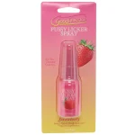 "GoodHead's Pussy Licker Spray in Cotton Candy and Strawberry flavors, displayed in a sleek pump bottle."