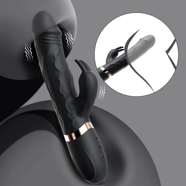 G-Spot Rabbit Vibrator by Aura Viibe - Curved design for targeted stimulation, featuring 10 powerful vibration speeds, perfect for pleasure in Jamaica.