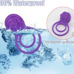 Dual Action Vibrating Cock Ring in purple, featuring a textured design for enhanced pleasure and adjustable fit for comfort.