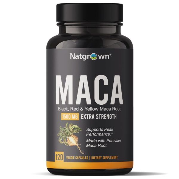 "Infographic illustrating the key benefits of Natgrown Maca Root, including energy boost, hormonal balance, and mood elevation."