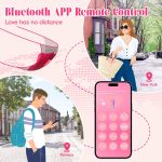 "Secret Rose Couples Vibrator in vibrant pink with remote control, showcasing app connectivity and multiple vibration modes for enhanced intimacy."