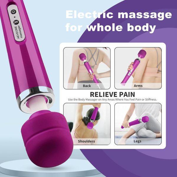 Wired Powerful Handheld Wand Massager with soft silicone head, designed for muscle relief and intimate pleasure, showcased against a vibrant background.