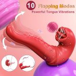Rose Bliss 10-Mode Tongue Licking Vibrator - A premium silicone sex toy designed for dual stimulation, offering 10 flapping modes for enhanced pleasure and intimacy.