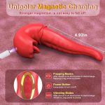 Rose Bliss 10-Mode Tongue Licking Vibrator - A premium silicone sex toy designed for dual stimulation, offering 10 flapping modes for enhanced pleasure and intimacy.