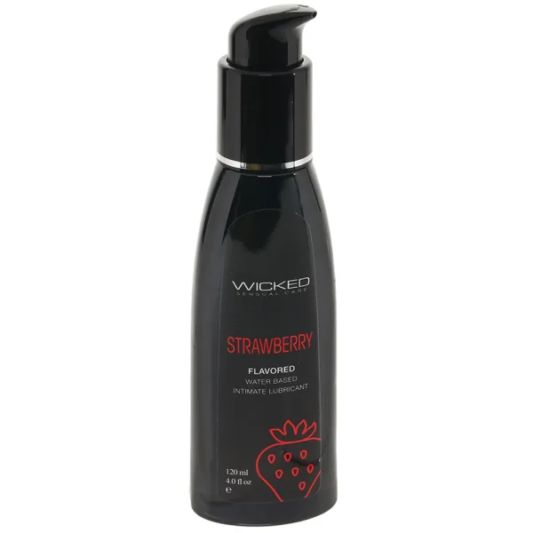 Aqua Strawberry Lube 4oz water based flavored lubricant buy in Jamaica at Aura Viibe