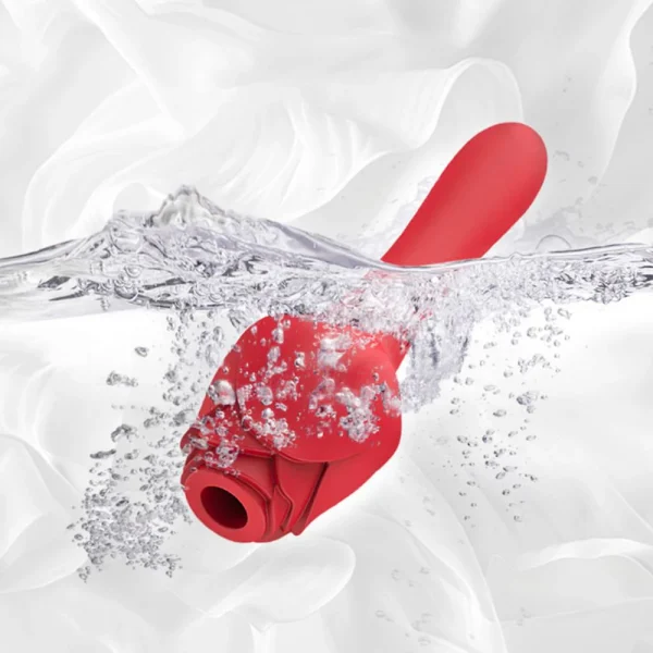 Flexible silicone rose vibrator with vibrating shaft and G-spot stimulation Jamaica