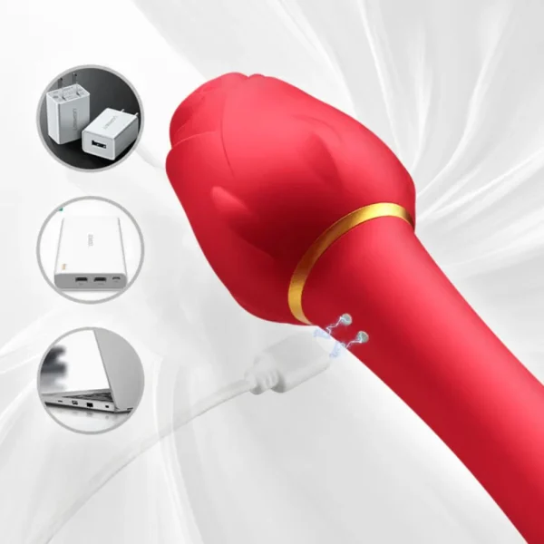 Rose suction vibrator with multiple suction modes for external stimulation Jamaica