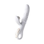 Close-up view of Princess Bloom rabbit vibrator with thrusting beads and heating function