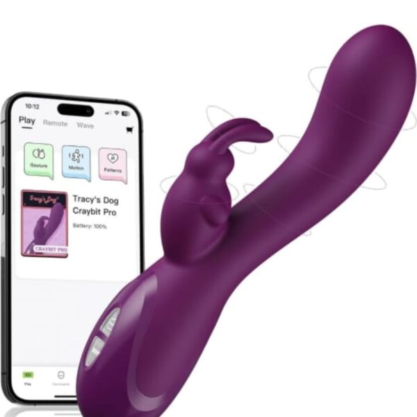 “Craybit Pro deep penetrating rabbit vibrator featuring app control