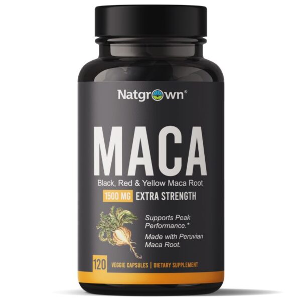 "Infographic illustrating the key benefits of Natgrown Maca Root