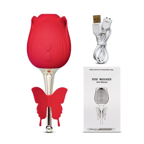 Rose clitoral sucking vibrator sex toy in Jamaica available at Aura Viibe adult novelties Portmore