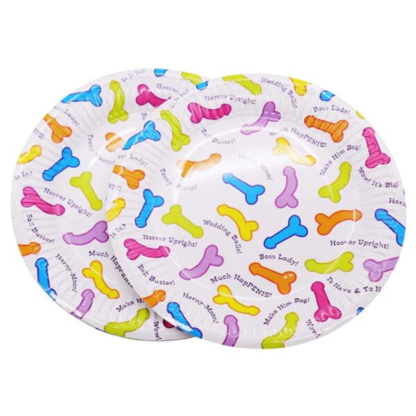 Bachelorette Party Decorations Pecker Tray Plates