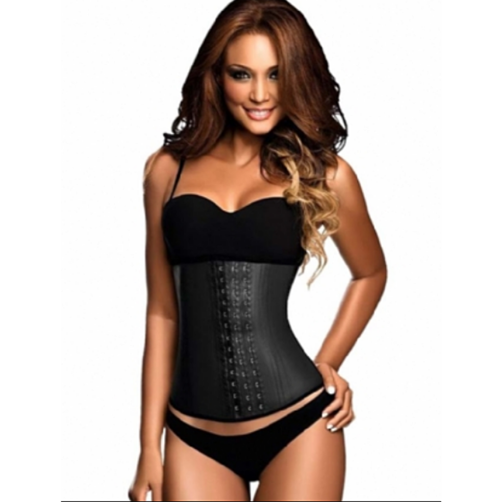 4 Steel Bones Black Latex Corset – Aura Viibe Jamaica