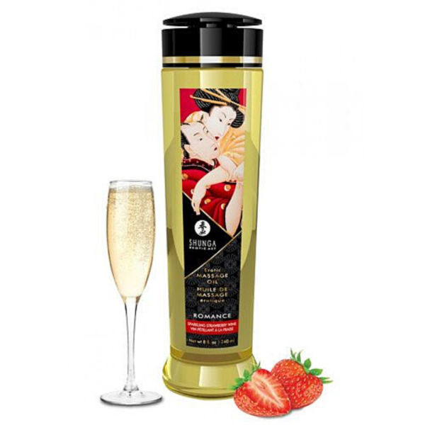 EROTIC MASSAGE OIL - STRAWBERRIES & CHAMPAGNE