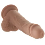 Silicone Studs Dual Density 5 Inch Dildo in Brown - Image 2