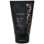 Front view of Wicked Coconut Oil Based Lube in a jar