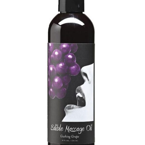 Edible Massage Oil 8oz In Gushing Grape