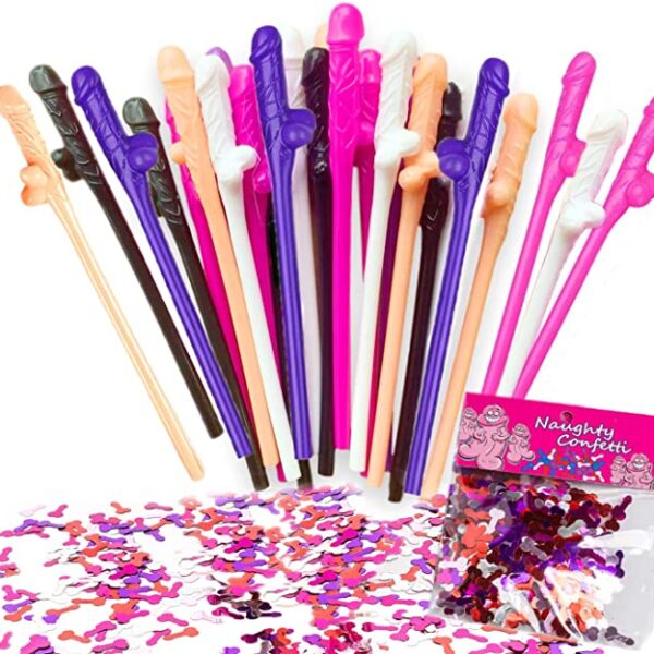Neon Shape Penis Straws
