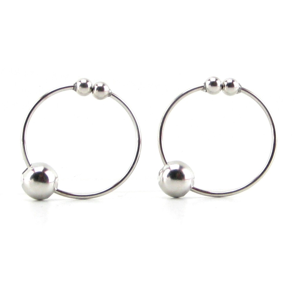 Fetish Fantasy Nipple Bull Rings in Silver