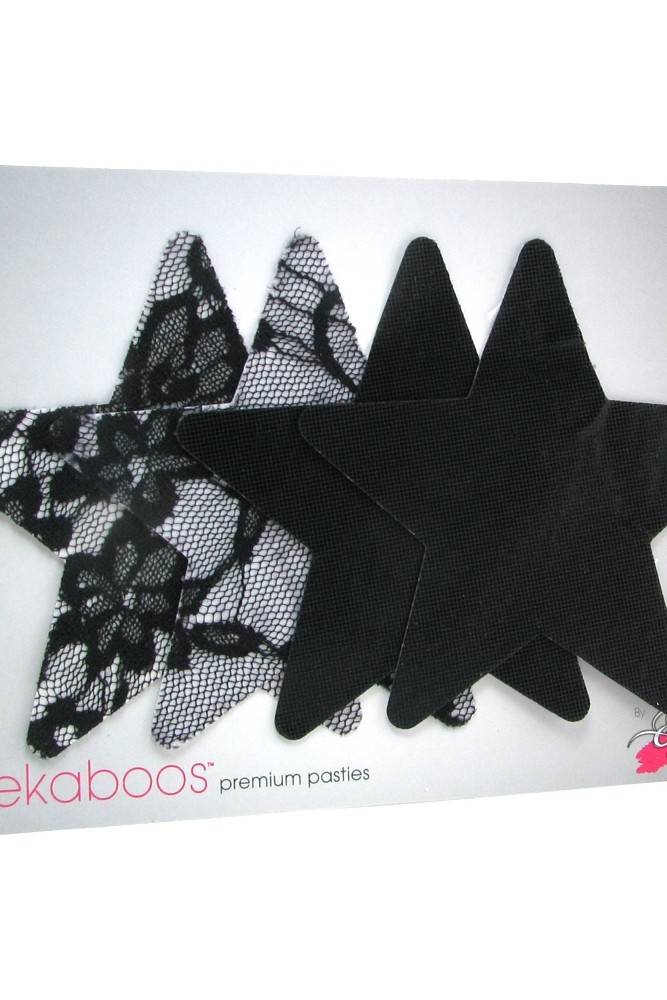 Peekaboos Satin & Lace Star Pasties