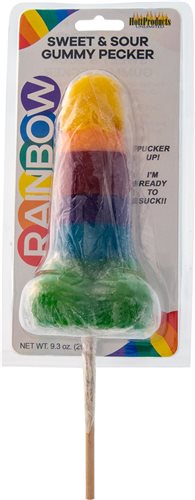 Rainbow Sweet and Sour Jumbo Gummy Pecker