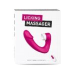 Remote Control Pink Color 9 Speeds Rechargeable Silicone Penis Vibrator with Tongue - Image 2