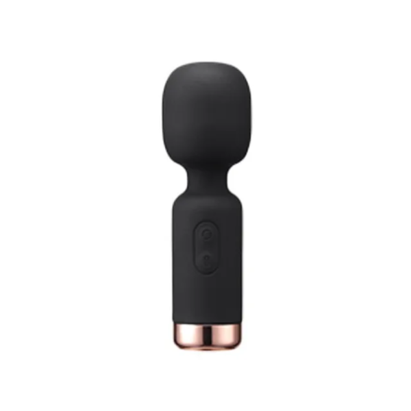 Mini Silicone Wand Massager Jamaica with USB charging cable and black box Aura Viibe