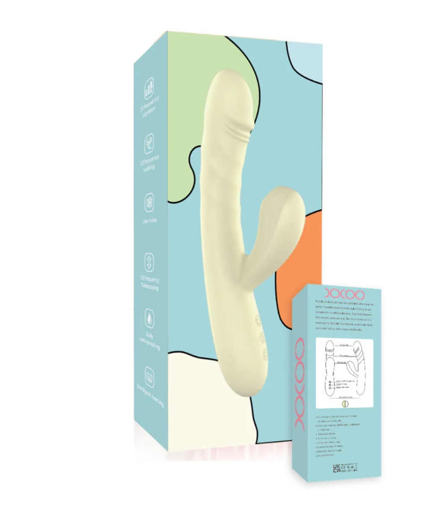 Yellow Suction Vibrator Jamaica G-spot and clitoral suction dual vibrator