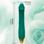 Ergonomic silicone wellness tool showing size dimensions and smooth finish, available at Aura Viibe Pleasure Within Portmore Mall Jamaica.